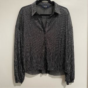 Rachel Roy Metallic Button Down Size Small